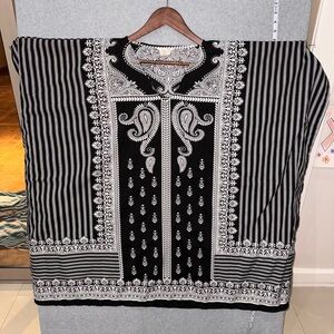 Black and White Swirl Pattern Muu Muu